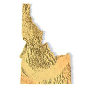 Idaho 3D terrain map STL for 3D printing