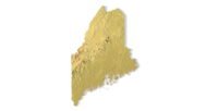 Maine 3D terrain map STL for 3D printing