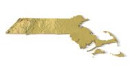 Detailed relief of Massachusetts terrain STL model