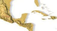 Preview of North America 3D printable STL model on build plate