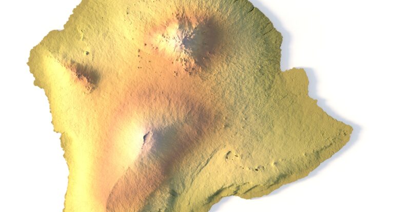 Digital Elevation Model of Hawaii in STL