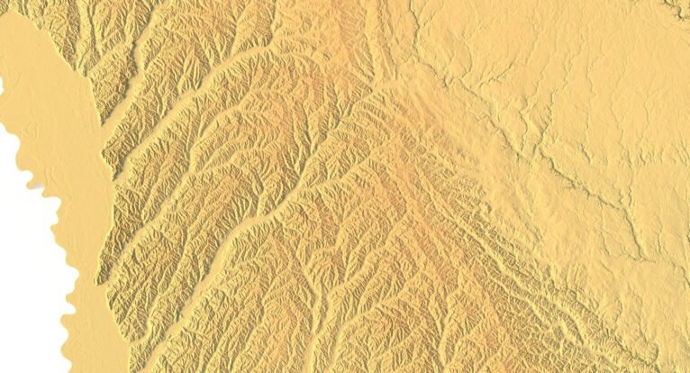 Iowa topographic map STL for CNC carving