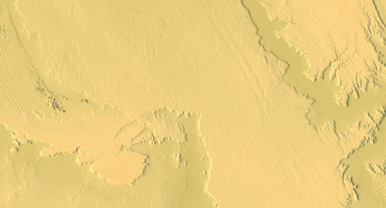 Detailed 3D model of Egyptian desert dunes