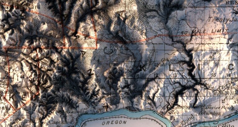 Washington State 1883 Historical Relief Map | 3D Models and 3D Maps