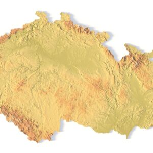 STL file of Czech Republic map for CNC and 3D printing