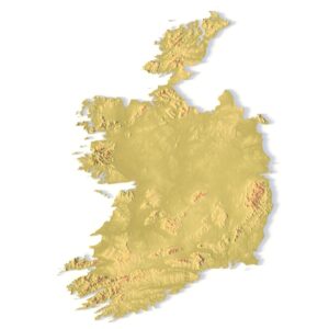 STL file of Ireland map for CNC and 3D printing
