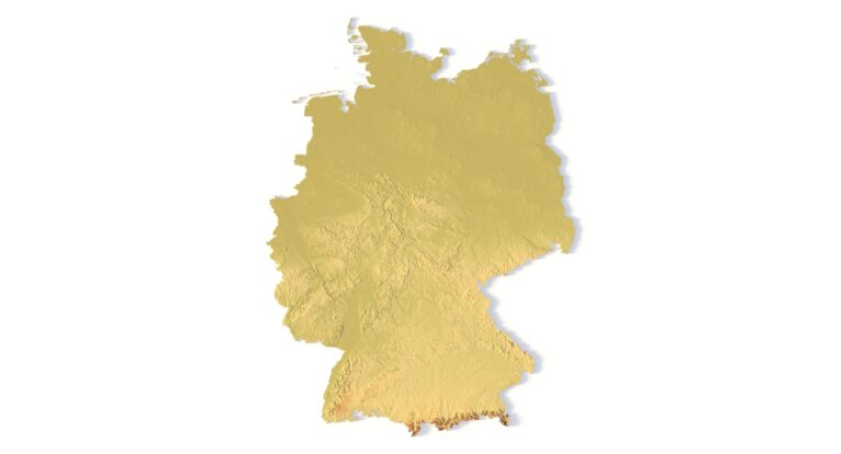 STL file of Germany map for CNC and 3D printing