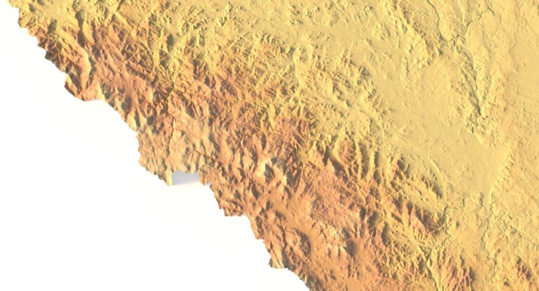 Digital elevation terrain of Czech Republic in STL format