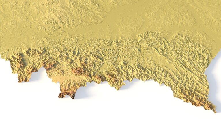 Digital elevation terrain of Poland in STL format