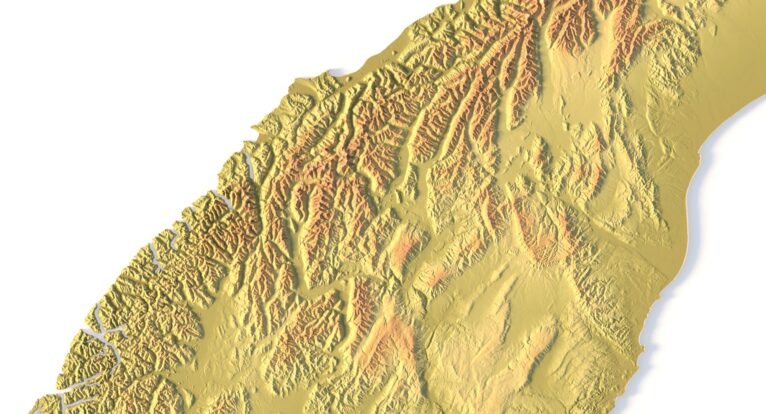 Digital elevation terrain of NZ in STL format