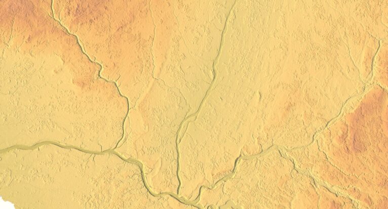 Digital elevation terrain of Lithuania in STL format