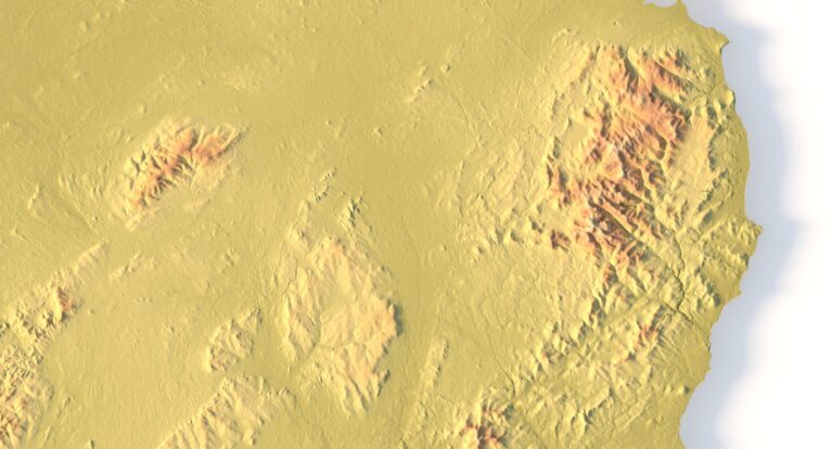 Digital elevation terrain of Ireland in STL format