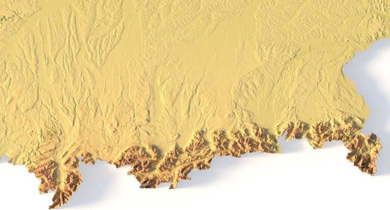Digital elevation terrain of Germany in STL format