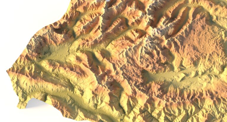 Digital elevation terrain of Slovenia in STL format