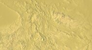 Close-up of Bavarian Alps terrain in STL model