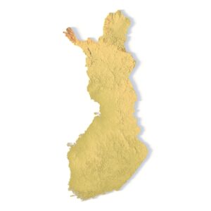 STL file of Finland map for CNC and 3D printing
