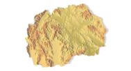 STL file of North Macedonia map for CNC and 3D printing