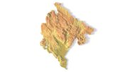 STL file of Montenegro map for CNC and 3D printing