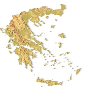 STL file of Greece map for CNC and 3D printing