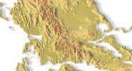 Digital elevation terrain of Greece in STL format