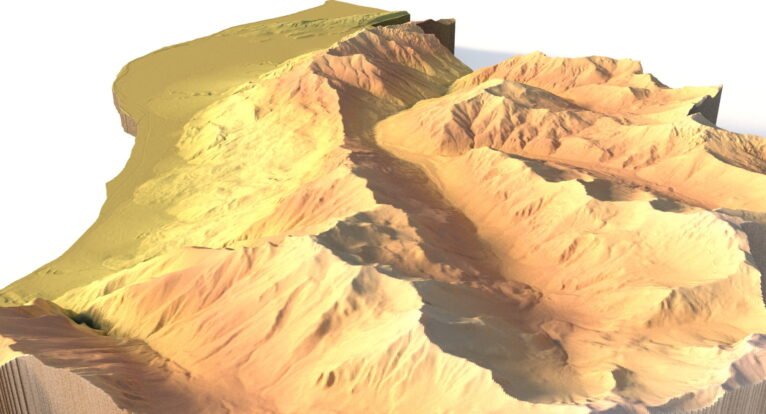 Liechtenstein digital elevation model STL terrain map