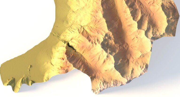 Liechtenstein topographic map STL for CNC carving