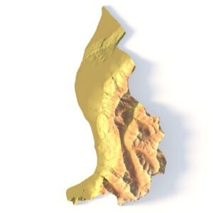 Liechtenstein topographic map STL 3D terrain model