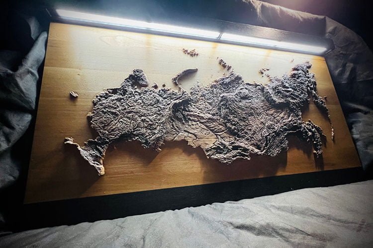 3D map of wood