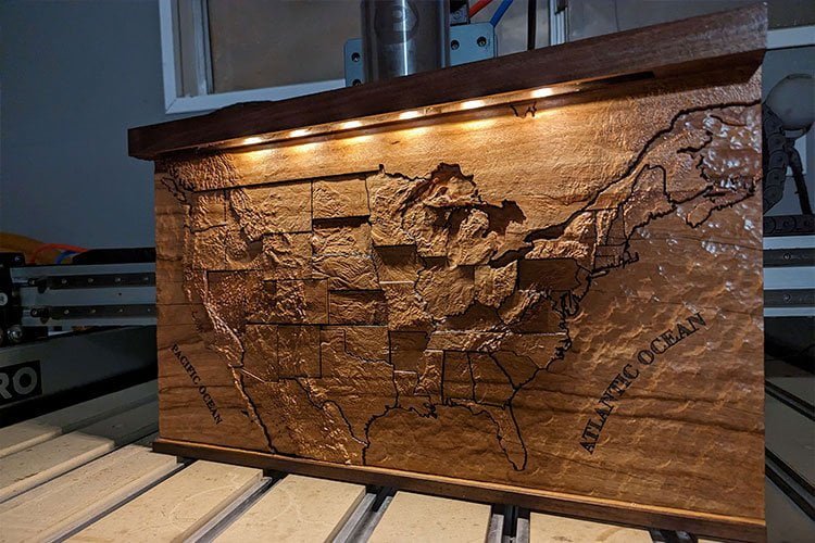 Wooden 3D map