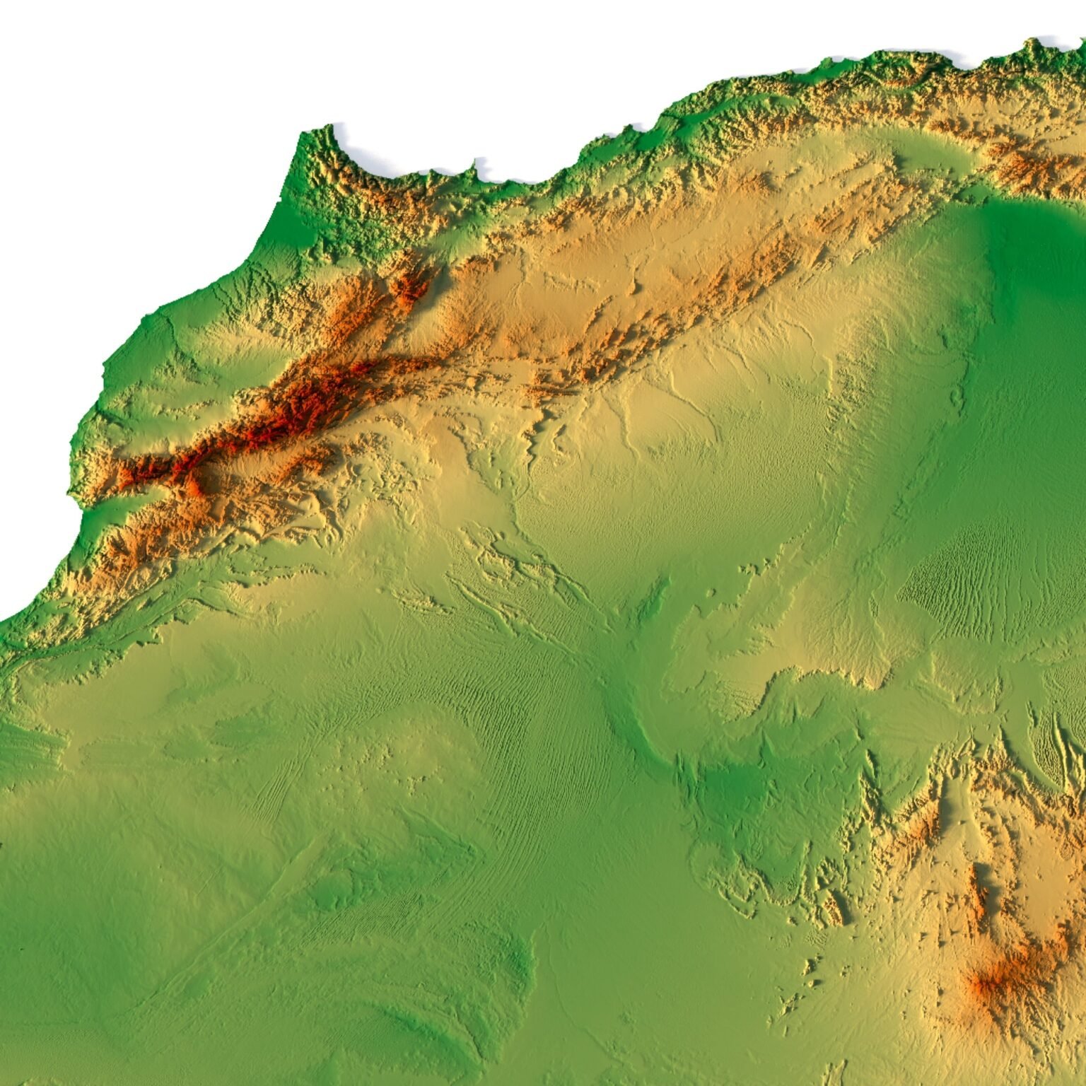 Africa 3D model terrain | Custom 3D Models and 3D Maps