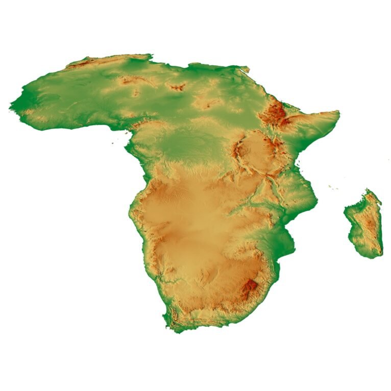 Africa relief map