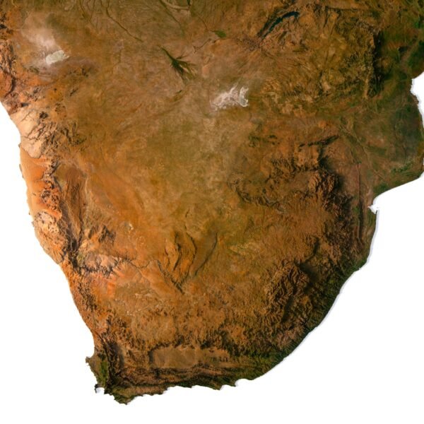 3D map of Africa. Buy 3D elevation map of Africa