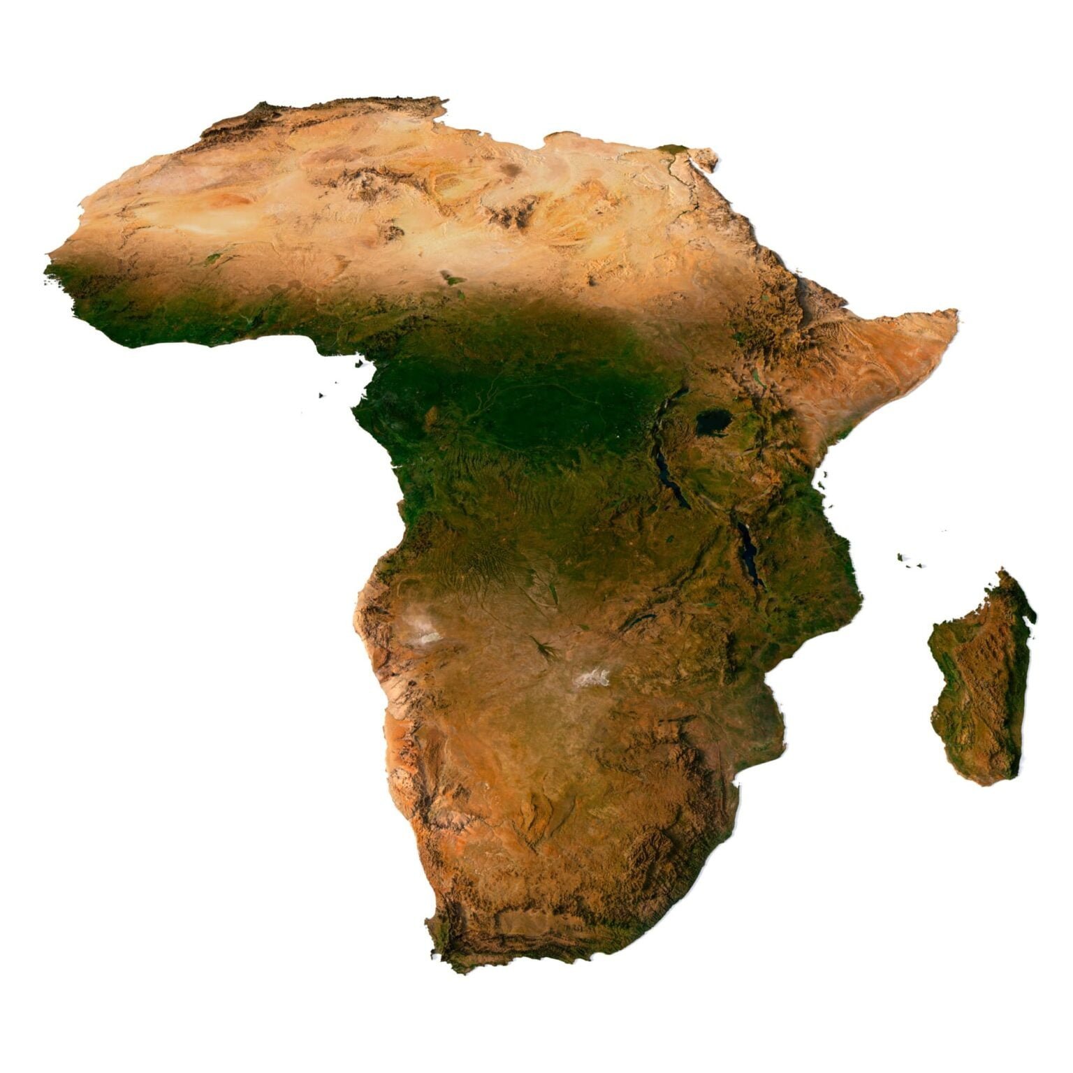 Africa 3D model terrain | Custom 3D Models and 3D Maps