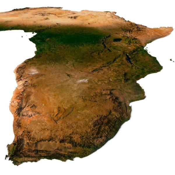 Africa 3D model terrain | Custom 3D Models and 3D Maps