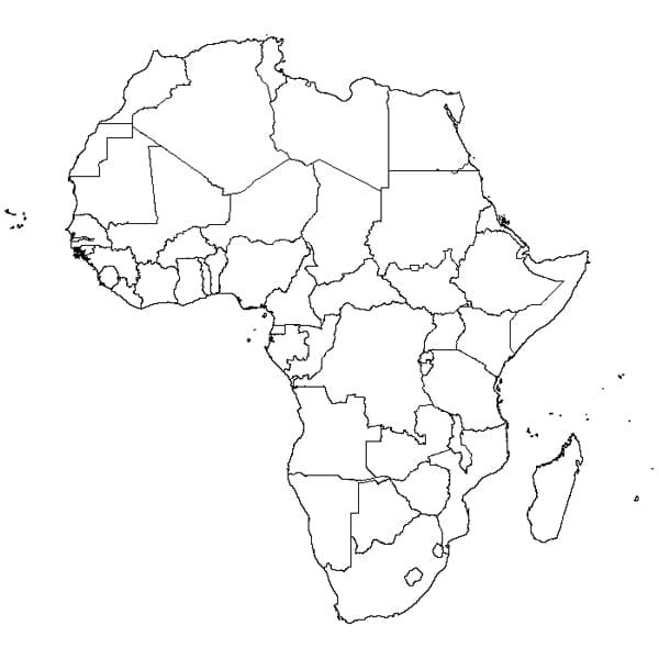 Africa 3D relief Shapefile