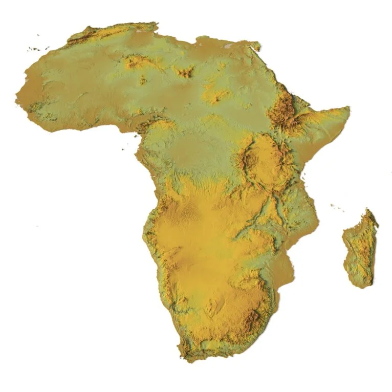 Africa relief map