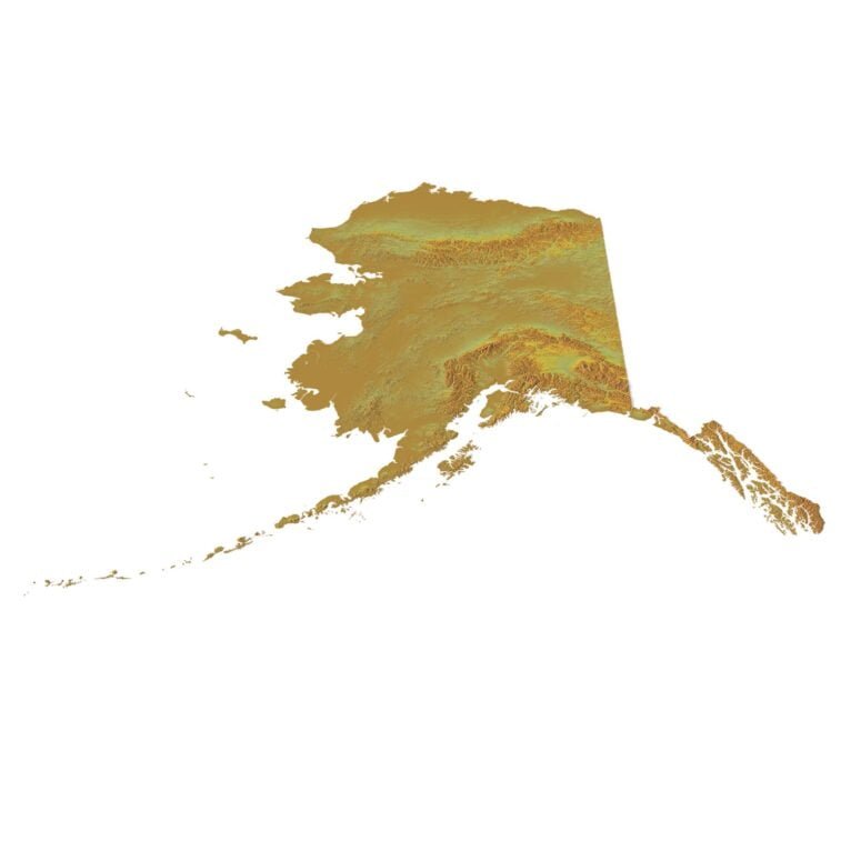 Alaska relief map