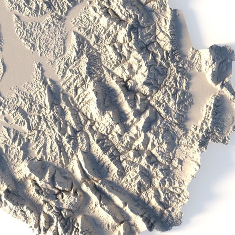 Albania 3D map