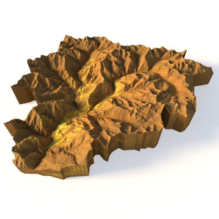 Andorra relief map