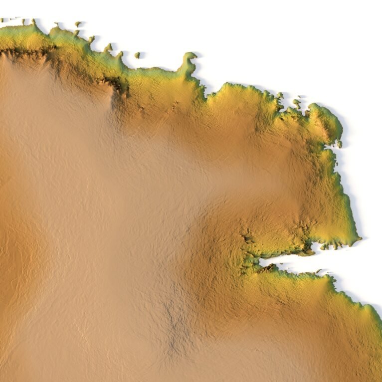 Antarctica 3D map