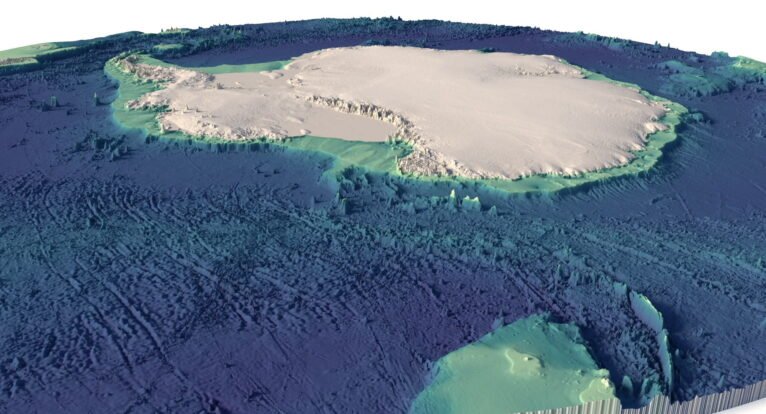 Antarctica relief map