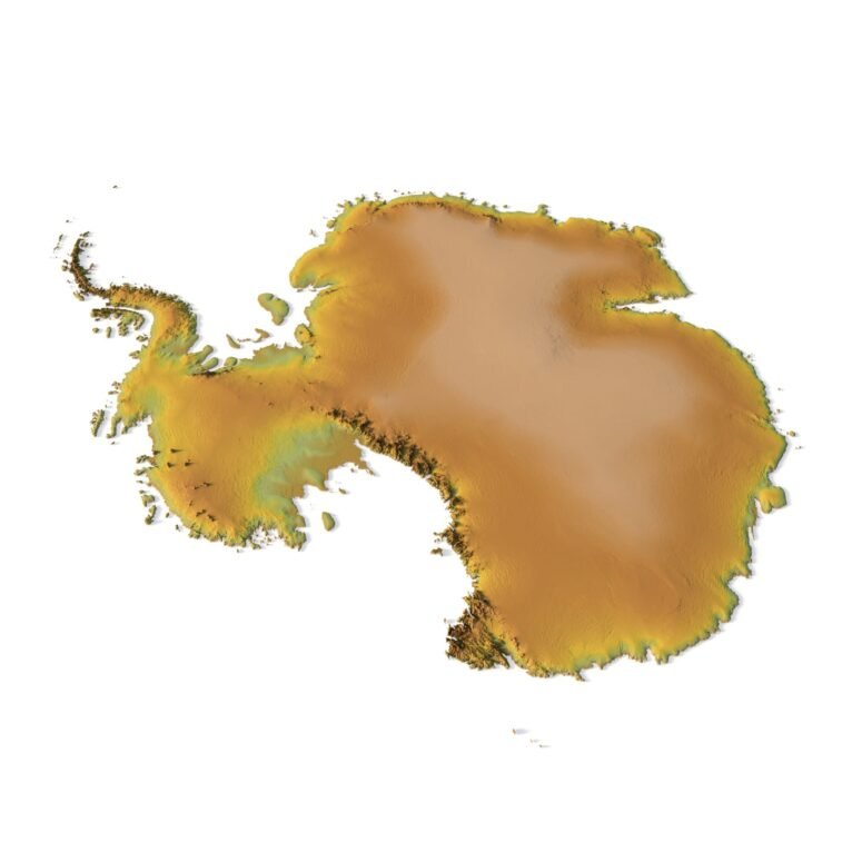 Antarctica relief map