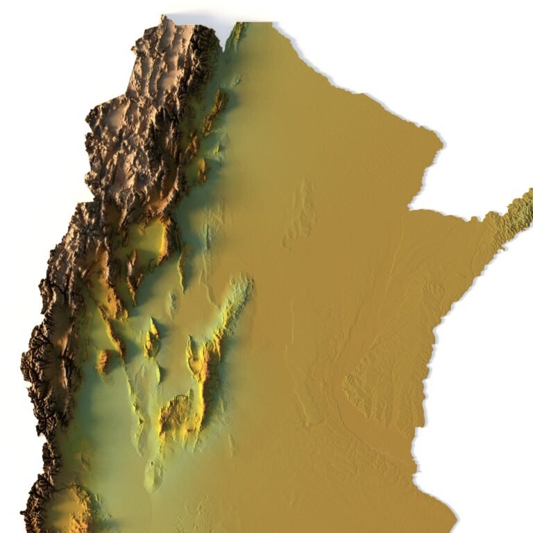 Argentina terrain 3D Print model | 3D Models and 3D Maps