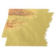 State of Arkansas relief map