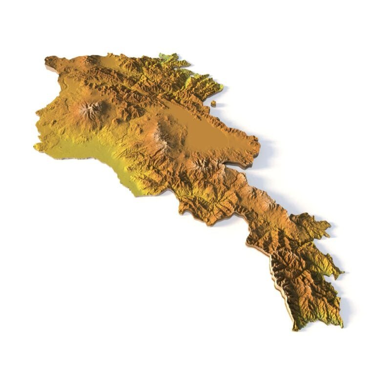 Armenia relief map