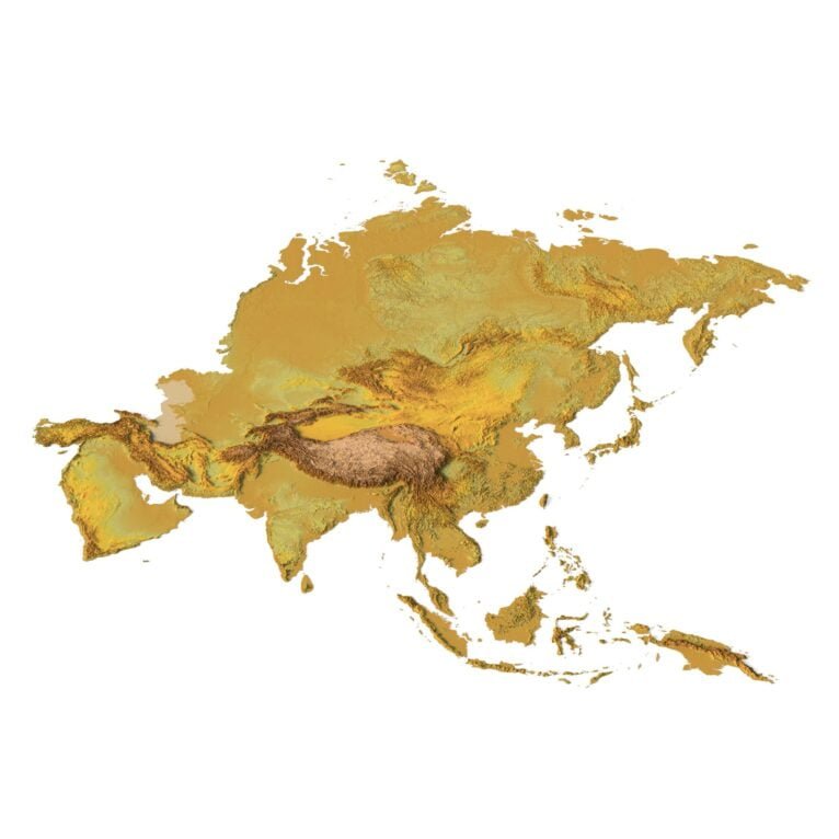 Asia relief map