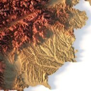 Relief map Austria