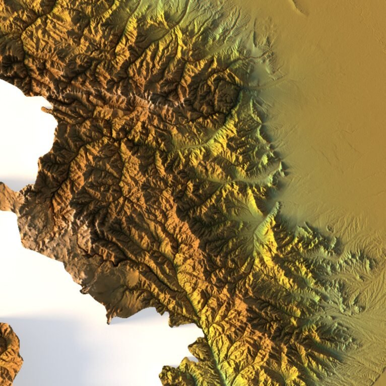 Azerbaijan 3D map
