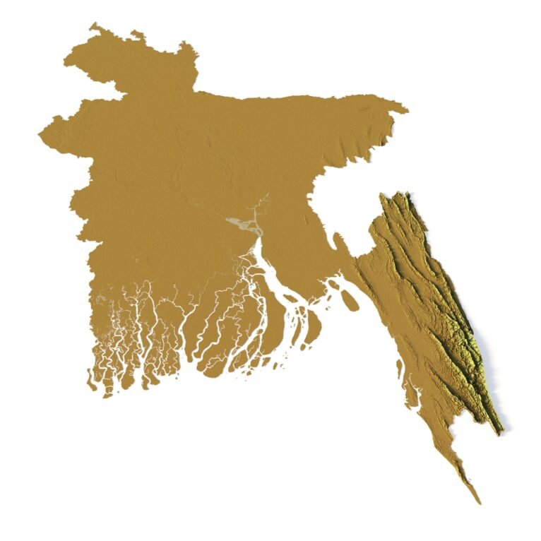 Bangladesh relief map