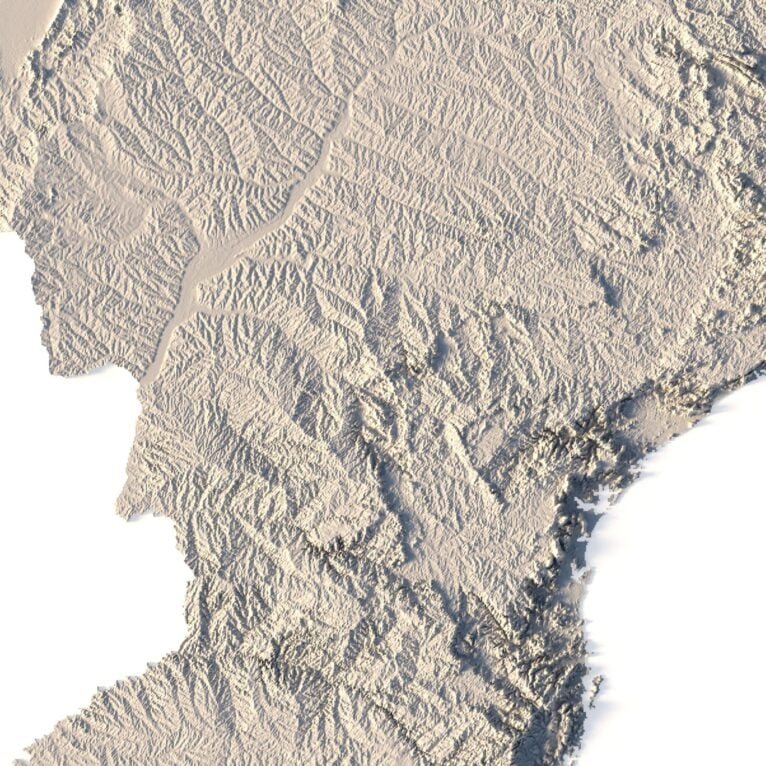 Brazil 3D map